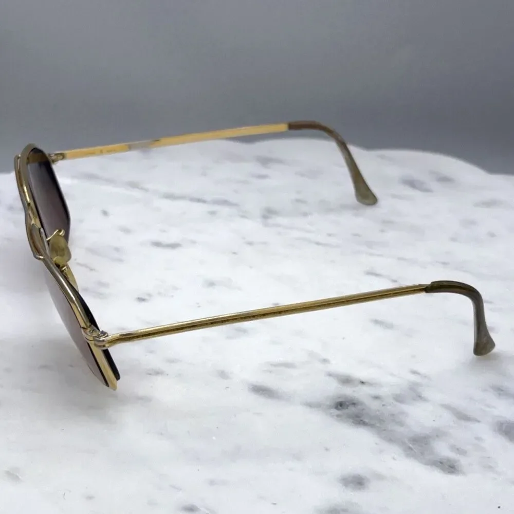 Vintage Shuron 6 USA Square Aviator (Navigator) Gold Eyeglasses Frames Only